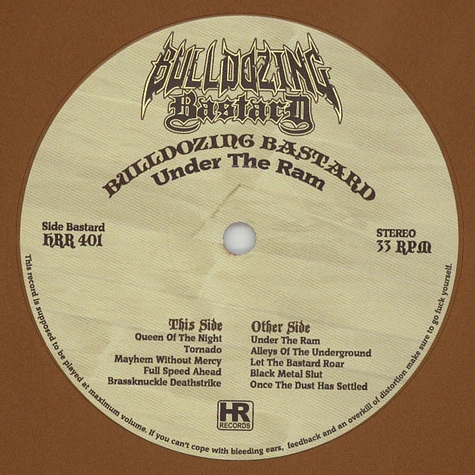 Bulldozing Bastard - Under The Ram Bronze Vinyl Edition