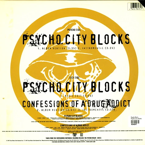 Psycho Realm - Psycho City Blocks / Confessions Of A Drug Addict