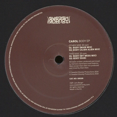 Carol - Body EP