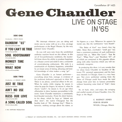 Gene Chandler - Live On Stage in '65