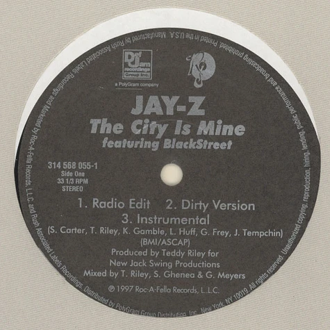 Jay-Z - The City Is Mine / Face Off