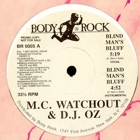 M.C. Watchout & D.J. Oz - Blind Man's Bluff / My Tom Tom