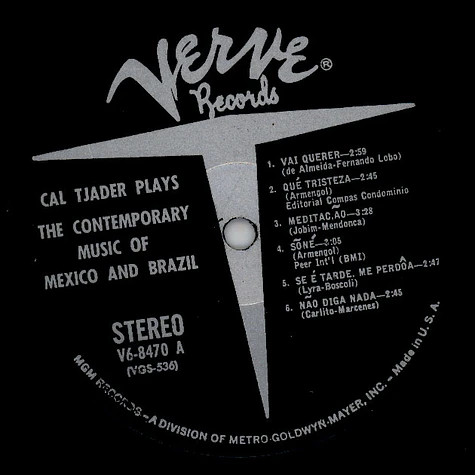 Cal Tjader - Plays The Contemporary Music Of Mexico And Brazil