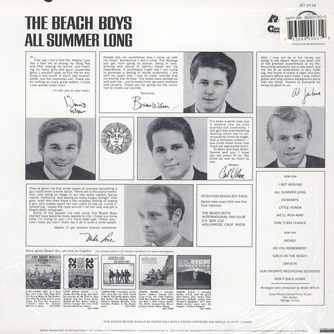The Beach Boys - All Summer Long 200g Vinyl Stereo Edition