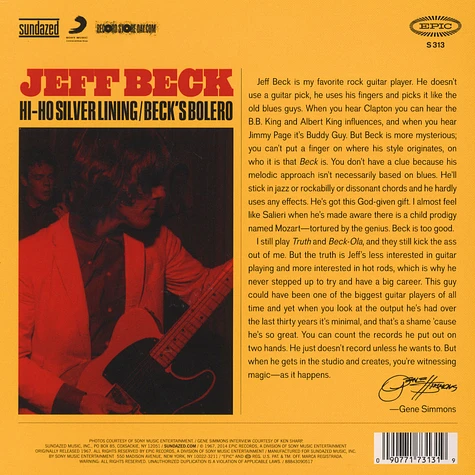 Jeff Beck - Hi Ho Silver Lining/Beck's Bolero