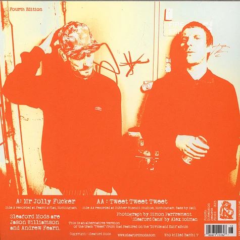 Sleaford Mods - Mr. Jolly Fucker Orange Vinyl Edition
