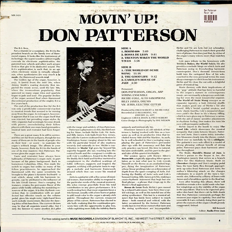 Don Patterson - Movin' Up!
