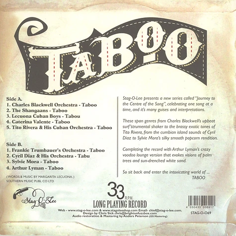 V.A. - Taboo - Journey To The Center Of The Song Volume 1