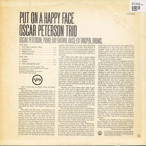 Oscar Peterson - Put On A Happy Face