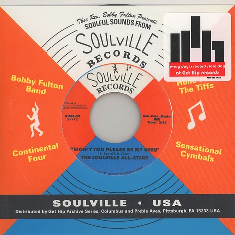 The Soulville All Stars - Won't You Please Be My Girl