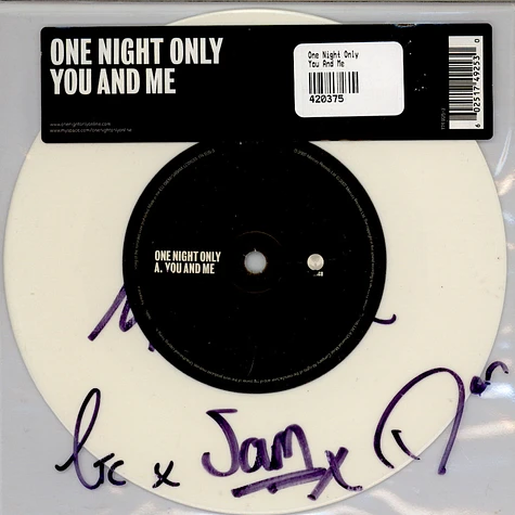 One Night Only - You And Me