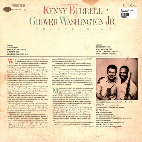 Kenny Burrell, Grover Washington, Jr. - Togethering