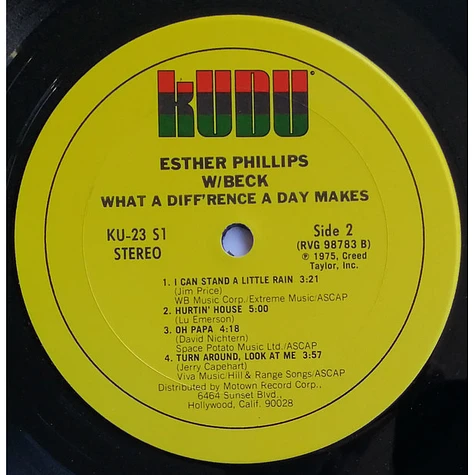 Esther Phillips W/ Joe Beck - What A Diff'rence A Day Makes