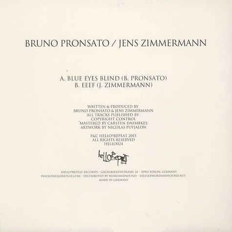 Bruno Pronsato / Jens Zimmermann - Blue Eyes Blind / Eeef
