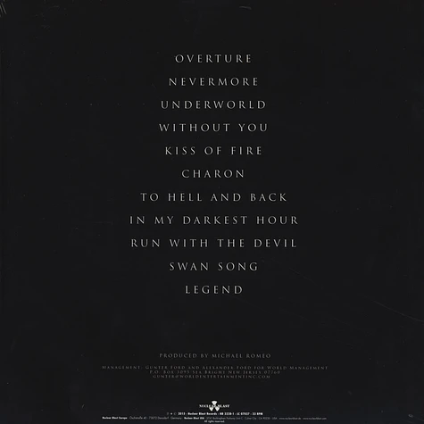 Symphony X - Underworld Black Vinyl Edition