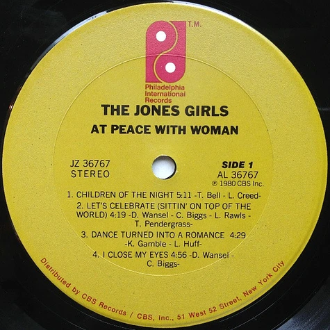 The Jones Girls - At Peace With Woman