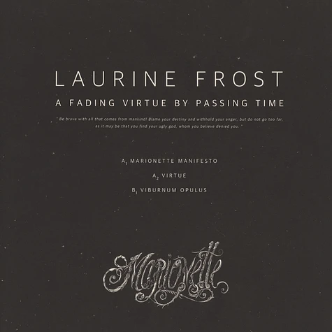 Laurine Frost - A Fading Virtue By Passing Time EP