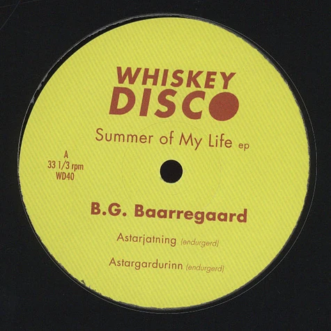B.G. Baarregaard & Closed Paradise - Summer Of My Life EP