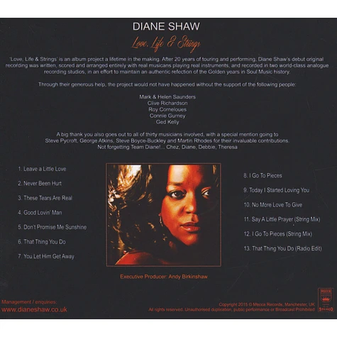 Diane Shaw - Love, Life & Strings