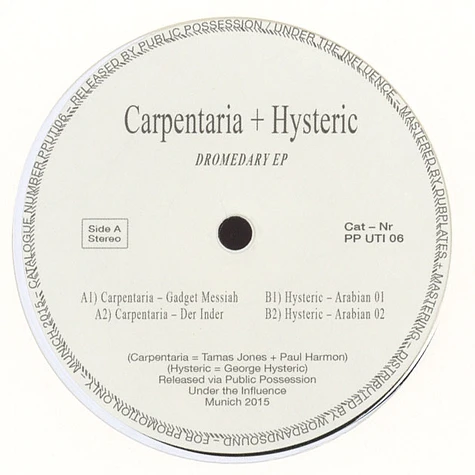 Carpentaria & Hysteric - Dromedary EP