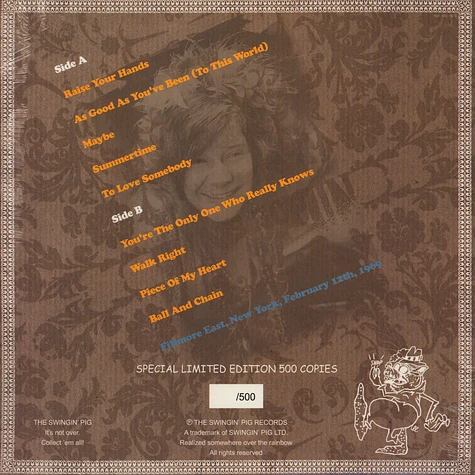 Janis Joplin - Fillmore East 2/12 1969
