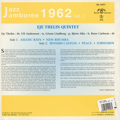 Eje Thelin Quintet - Jazz Jamboree 1962 Volume 2