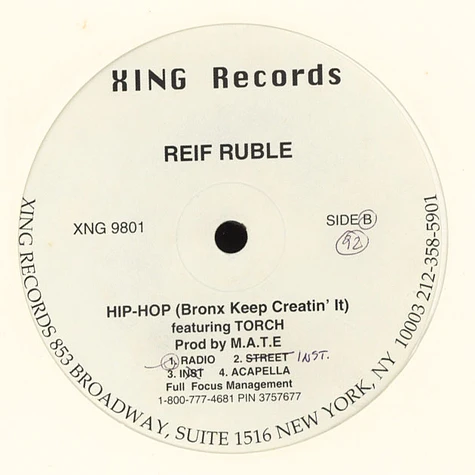 Reif Ruble - Rubles Quotes / Hip-Hop (Bronx Keep Creatin' It)