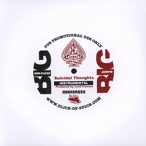 Lord Finesse - Suicidal Thoughts Instrumental Flexi Disc