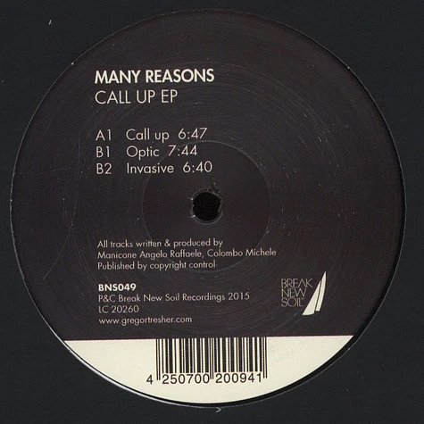 Many Reasons - Call Up