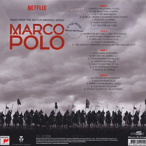 Pier Luigi Andreoni & Nicola Alesesini - OST Marco Polo (Music From The Netflix Series) Black Vinyl Edition