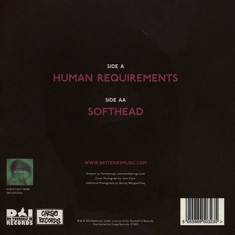 Batteries - Human Requirements / Softhead