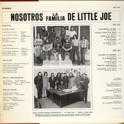 Nosotros La Familia De Little Joe - Nosotros La Familia De Little Joe