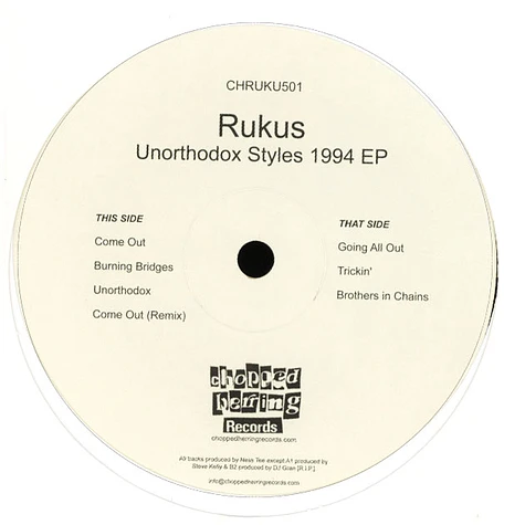 Rukus - Unorthodox Styles 1994 EP