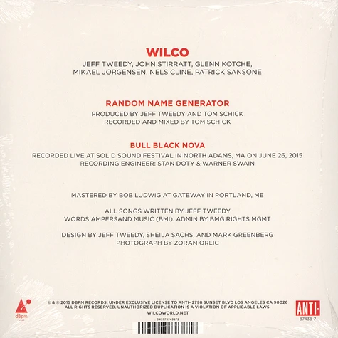 Wilco - Random Name Generator
