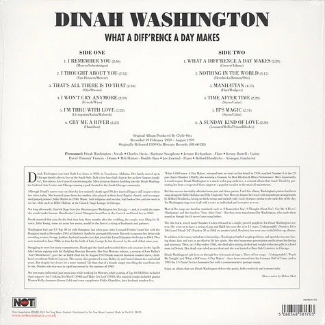 Dinah Washington - What A Difference A Day Makes