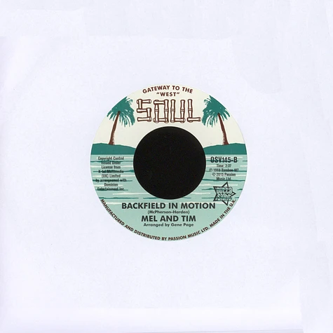 Bob & Earl / Mel & Tim - Harlem Shuffle / Backfiled In Motion