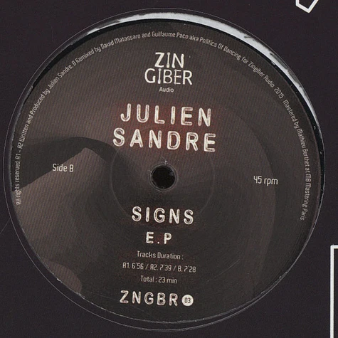 Julien Sandre & Politics Of Dancing - EP