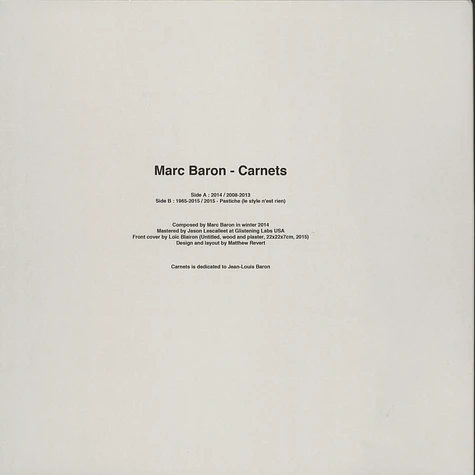 Marc Baron - Carnets