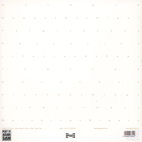Editors - In Dream White Vinyl Edition