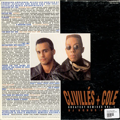 Clivilles & Cole - Greatest Remixes Vol. 1 (DJ Bonus Pack)