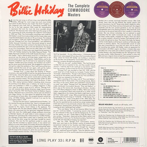 Billie Holiday - The Complete Commodore Masters