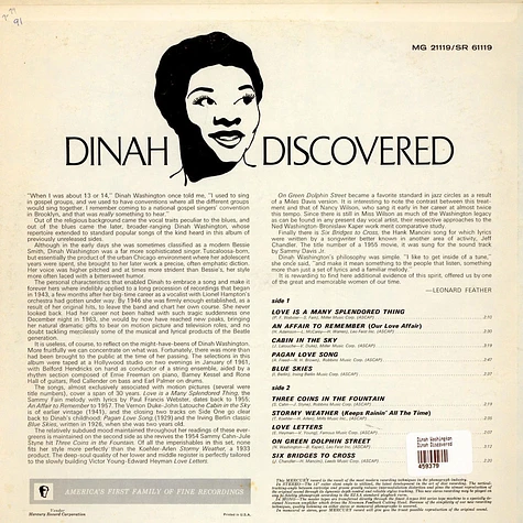 Dinah Washington - Dinah Discovered