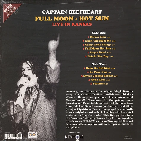 Captain Beefheart - Full Moon: Hot Sun Live In Kansas