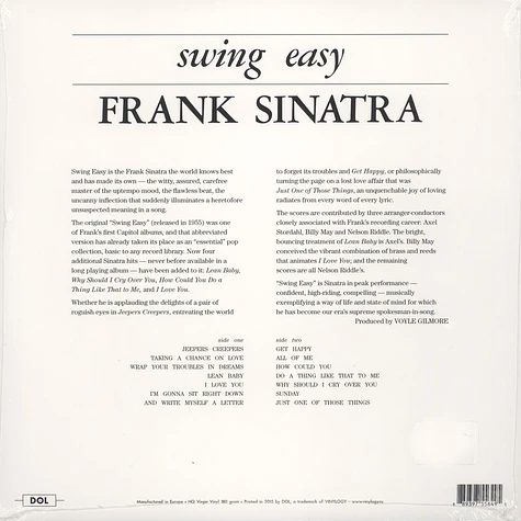 Frank Sinatra - Swing Easy 180g Vinyl Edition