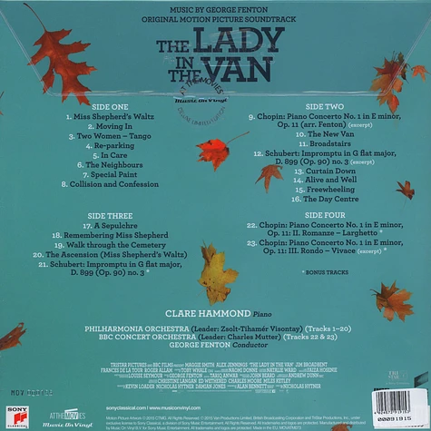 George Fenton - OST The Lady In The Van Light Blue Vinyl Edition