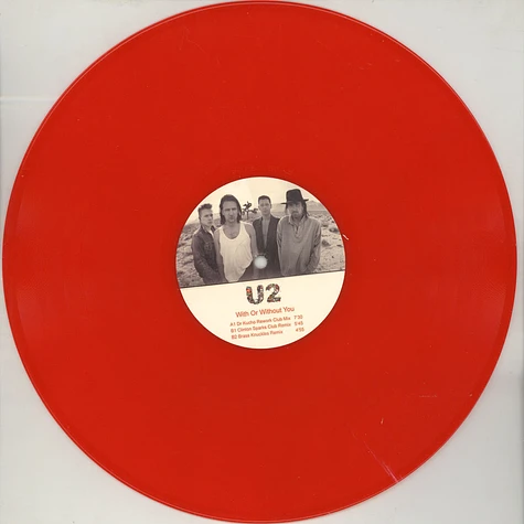 U2 - With Or Without You Red Vinyl Edition