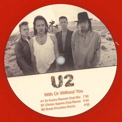 U2 - With Or Without You Red Vinyl Edition