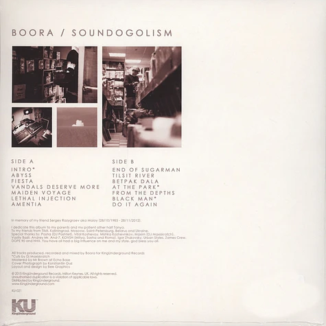 Boora - Soundogolism Blue Vinyl Edition