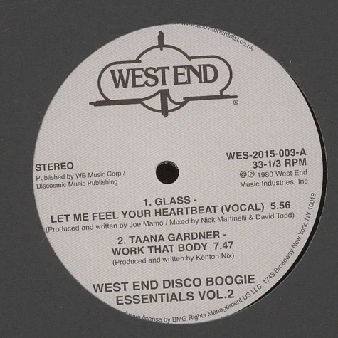 V.A. - West End Disco Boogie Essentials Volume 2
