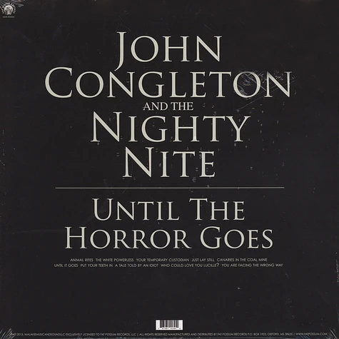 John Congleton And The Nighty Nite - Until The Horror Goes